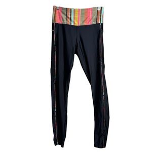 Prana Leggings High Rise Black Gym Workout Ankle Black Pockets Sz S B36